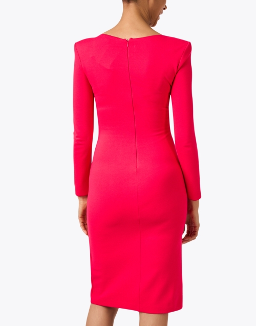 Back image - Emporio Armani - Red Ruched Jersey Dress 