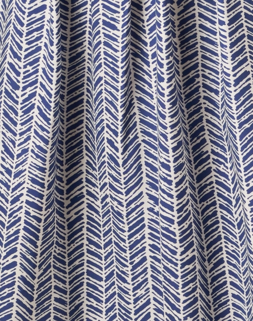 Fabric image - Shoshanna - Viola Navy and Green Print Dress