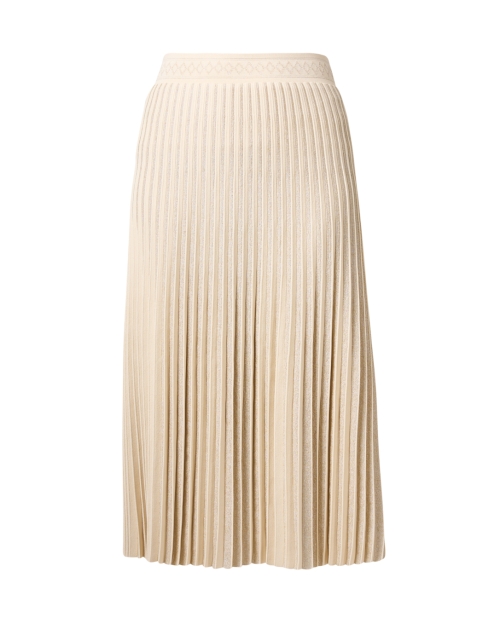 Product image - D.Exterior - Ivory Metallic Pleated Skirt