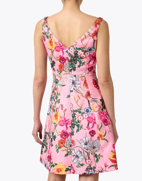 Back image - Edward Achour - Pink Floral Multi Sleeveless Dress