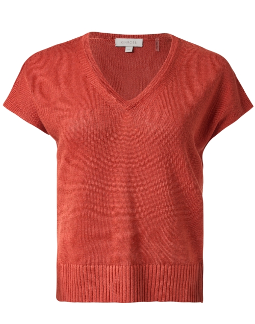 Product image - Kinross - Terracotta Orange Linen Shirt