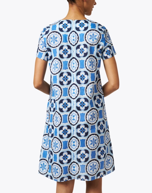 Back image - Caliban - Blue Print Cotton Dress