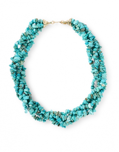 Kenneth Jay Lane - Turquoise Stone Multistrand Necklace 