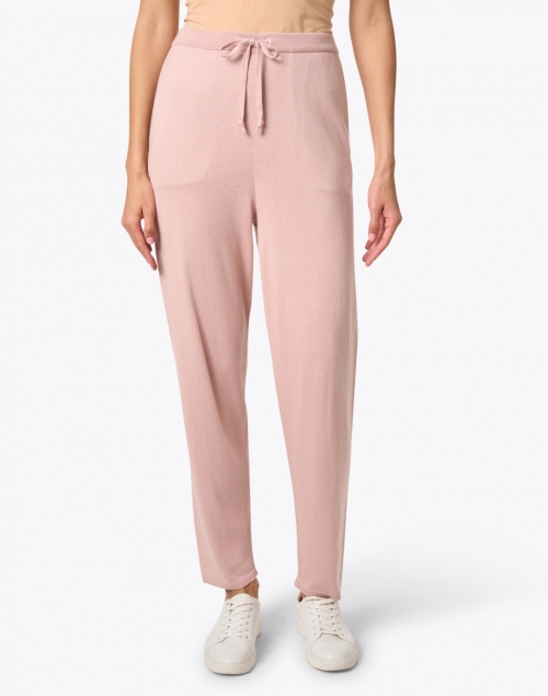 Front image - Eileen Fisher - Powder Pink Cotton Tencel Jogger Pant