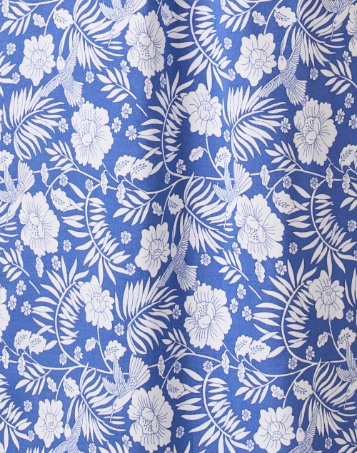 Fabric image - Walker & Wade - Day Break Blue Floral Print Shirt Dress