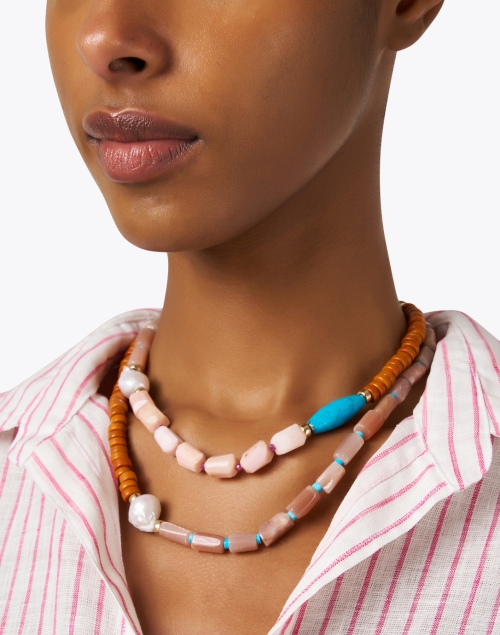 Look image - Lizzie Fortunato - Cabana Pearl and Savannah Necklace