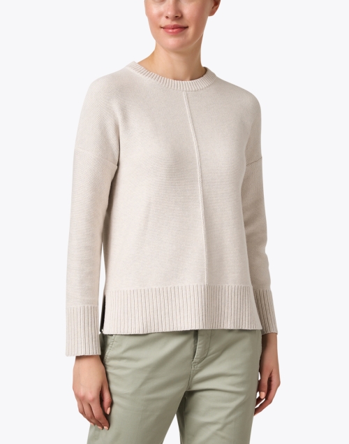 Front image - Kinross - Beige Cotton Sweater
