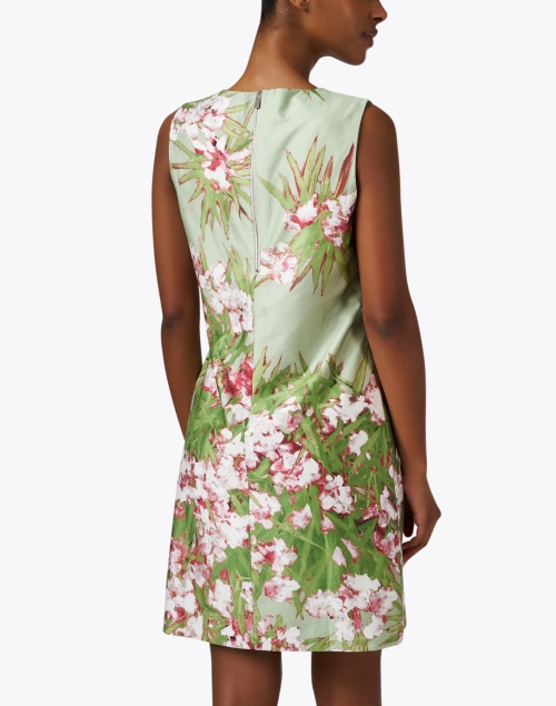Back image - Rani Arabella - Liguria Green Floral Cotton Dress