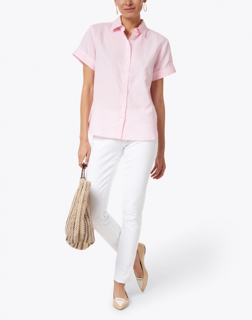 Layla Soft Pink Luxe Linen Shirt