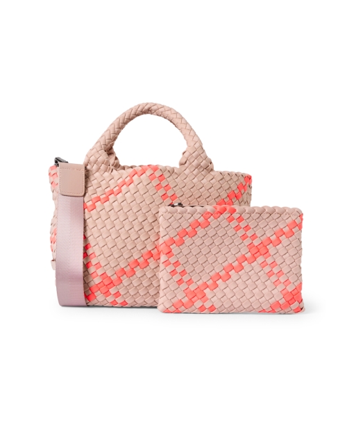 Extra_1 image - Naghedi - St. Barths Mini Pink Plaid Woven Handbag