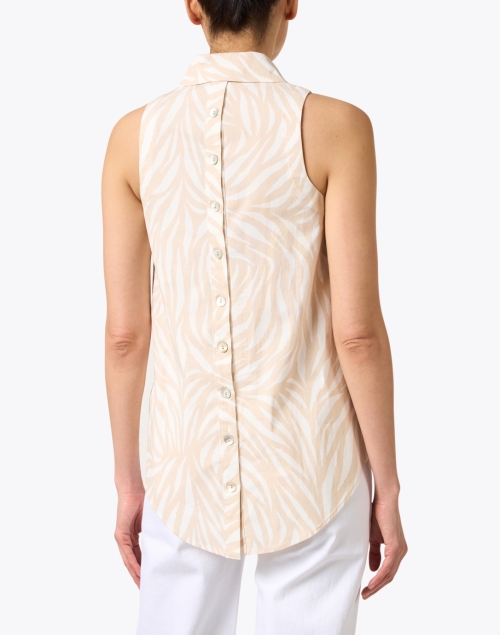 Back image - Finley - Shelly White and Beige Print Shirt