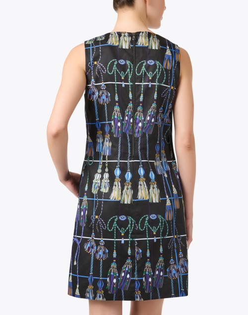 Back image - Rani Arabella - Remini Black Print Cotton Dress