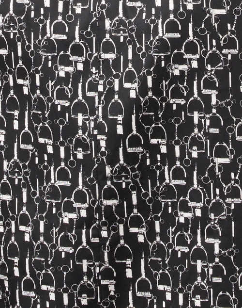 Fabric image - Rani Arabella - Black and White Printed Cotton Shirt Dress