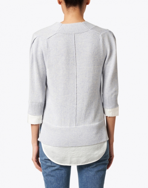 Back image - Brochu Walker - Lucie Blue Cotton Cashmere Looker Sweater