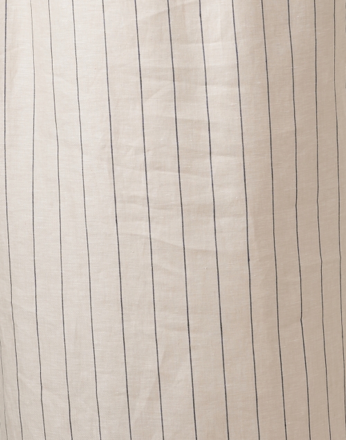 Fabric image - Lafayette 148 New York - Beige Striped Linen Dress