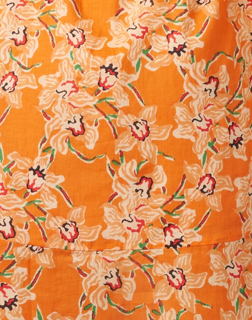 Fabric image - Ro's Garden - Dorotea Orange Floral Dress