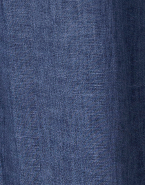 Fabric image - 120% Lino - Dark Blue Linen Wide Leg Drawstring Pant