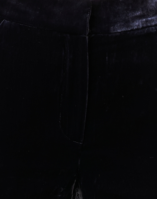 Fabric image - Veronica Beard - Lebone Navy Velvet Wide Leg Pant