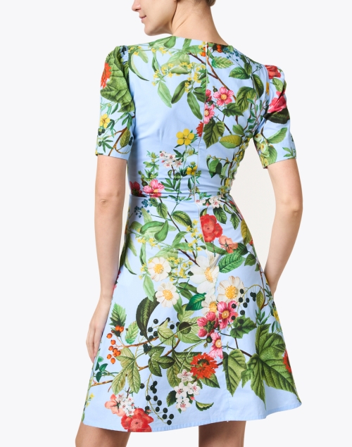 Back image - St. Piece - Sofia Blue Floral Print Cotton Dress
