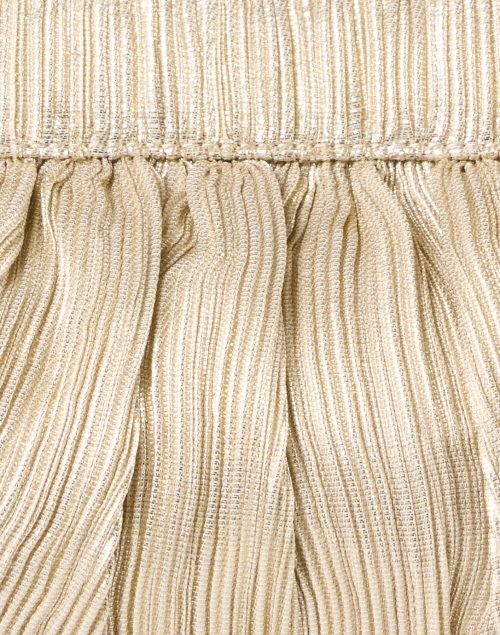 Fabric image - Loeffler Randall - Rayne Platinum Pleated Lame Bow Clutch