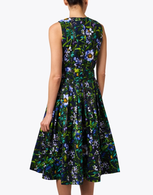 Back image - Samantha Sung - Florence Blue Multi Floral Print Dress