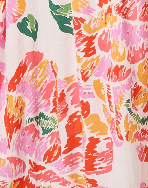 Fabric image - Poupette St Barth - Aude Orange Print Wrap Dress