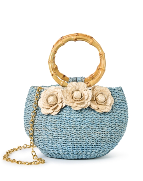 Extra_1 image - SERPUI - Soraya Blue Straw Basket Bag