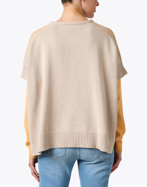 Back image - Repeat Cashmere - Sand Cotton Knit Pullover