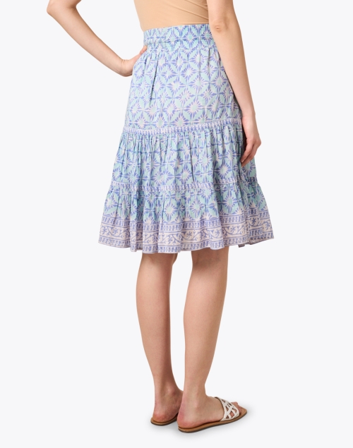 Back image - Bell - Pia Blue Print Skirt 