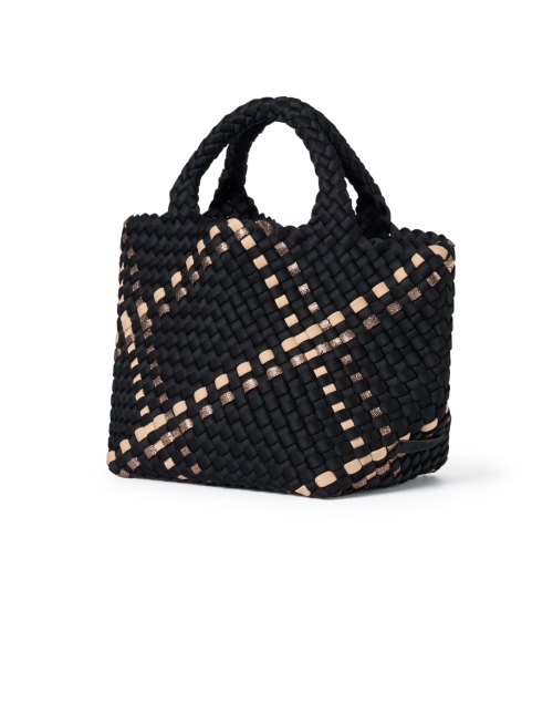 Front image - Naghedi - St. Barths Mini Black Plaid Woven Handbag