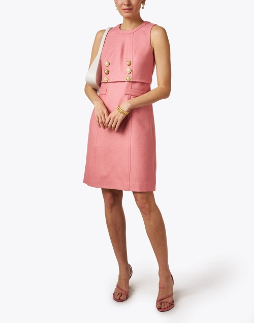 Pink Wool Sheath Dress