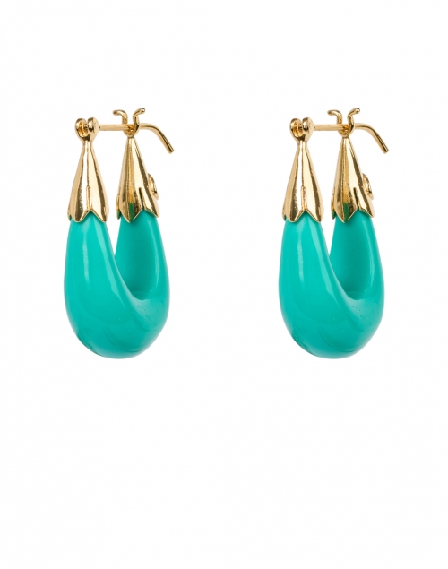 Gas Bijoux Ecume Turquoise Hoop Earrings