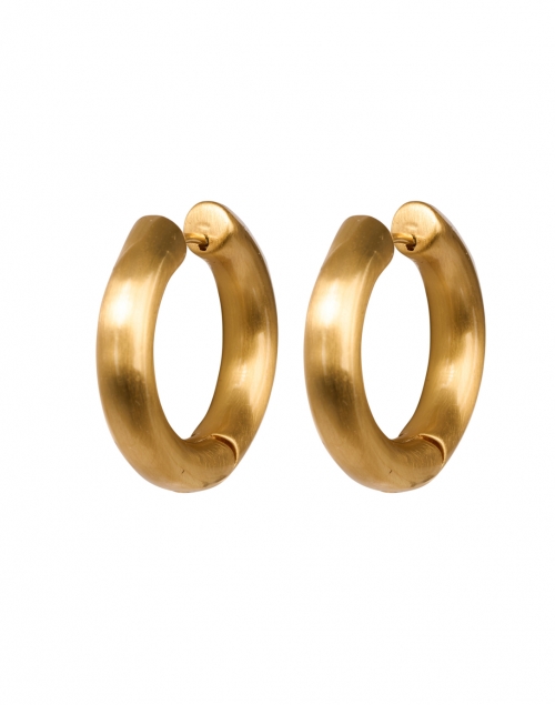 Product image - Nest - Brushed Gold Huggie Hoop Earrings