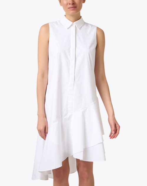Front image - Kobi Halperin - Monique White Asymmetrical Dress