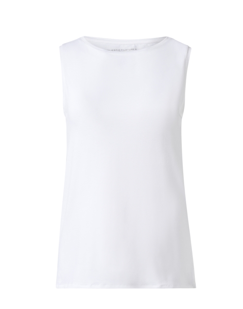 Product image - Majestic Filatures - White Soft Touch Boatneck Tank 