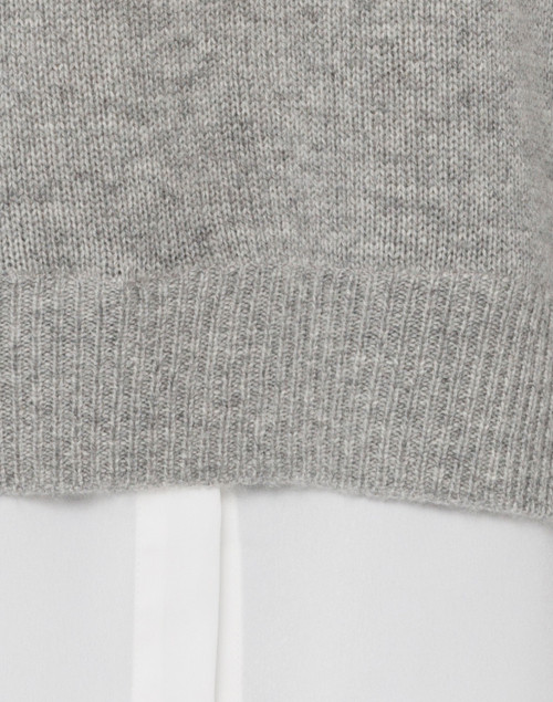 Brochu Walker - Dove Grey Sweater with White Underlayer