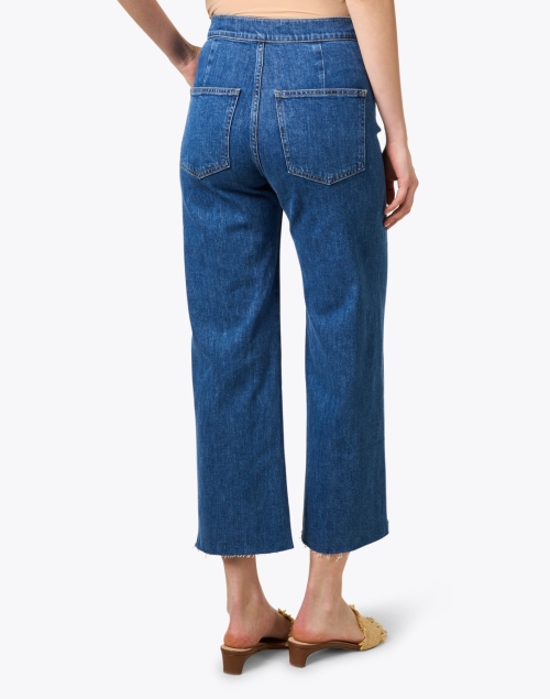 Back image - Veronica Beard - Grant Blue Wide Leg Jean