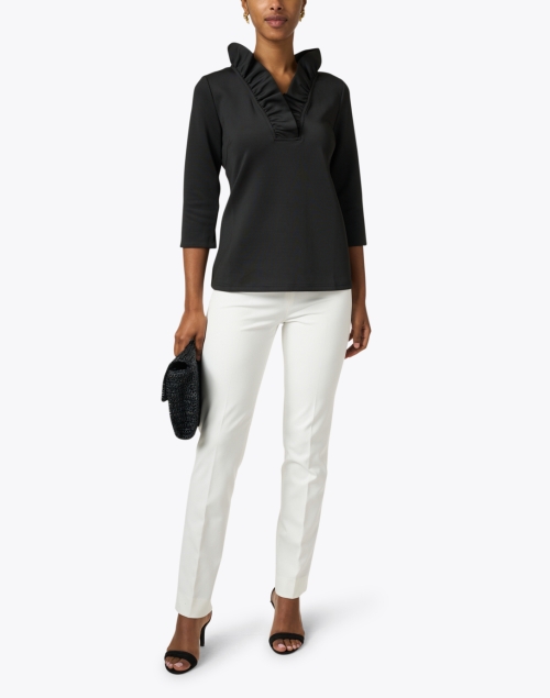 Look image - Fabrizio Gianni - Ivory Stretch Side-Zip Tapered Pant