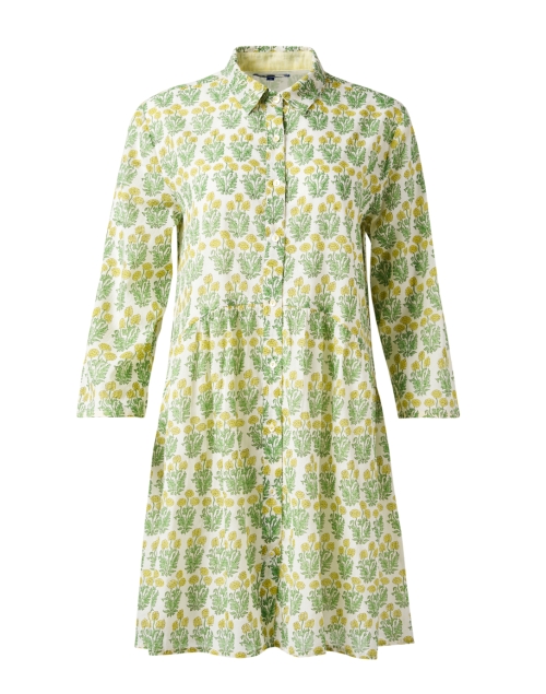 Product image - Ro's Garden - Deauville Yellow Floral Print Shirt Dress