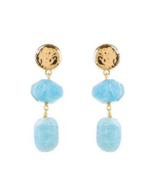 Product image - Nest - Gold and Blue Drop Earrings