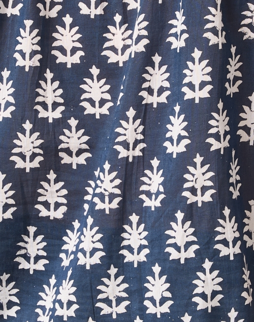Fabric image - Bell - Fran Navy Print Cotton Silk Blouse