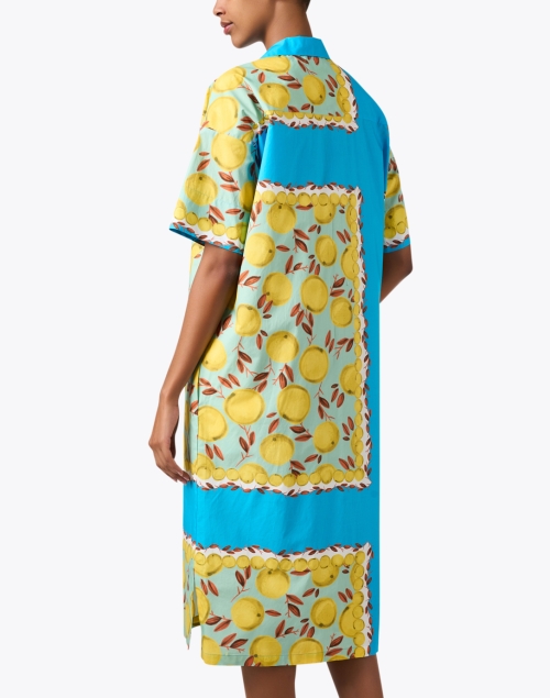 Back image - Odeeh - Watergreen Lemon Print Dress
