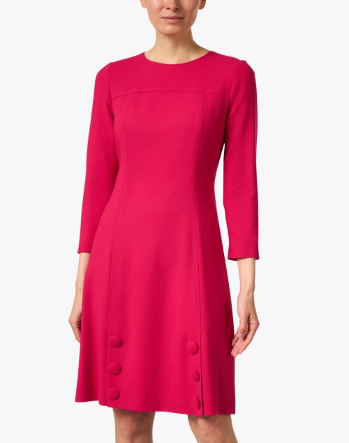 Front image - Jane - Oregon Red Wool Tunic Dress