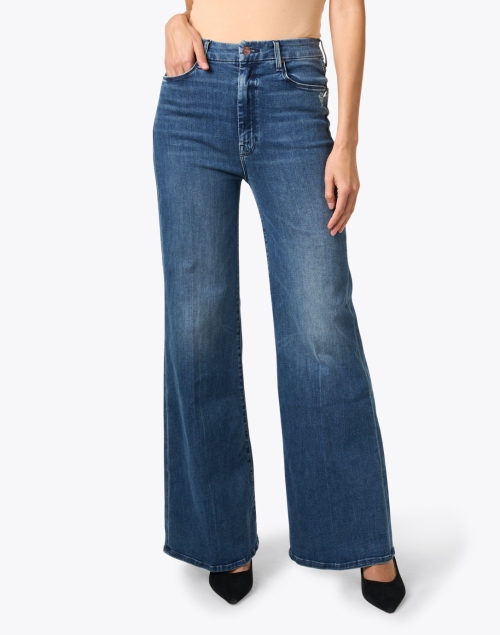 Front image - Mother - The Roller Wide Leg Jean