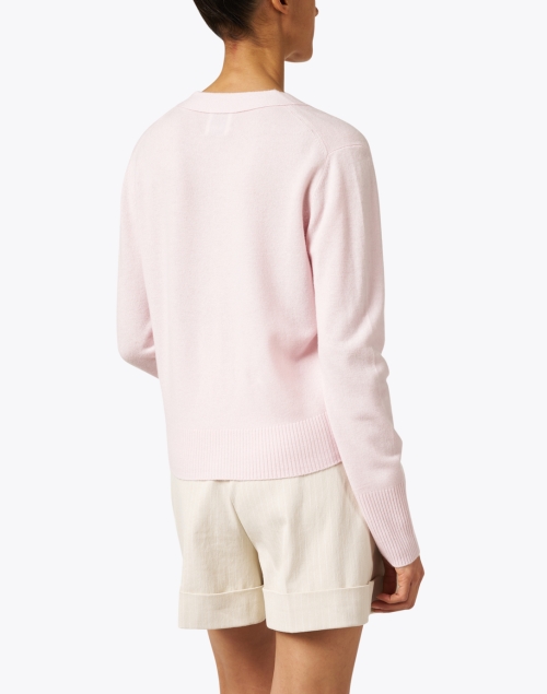 Back image - Allude - Light Pink Wool Cashmere Cardigan