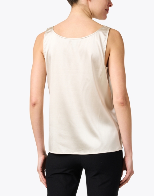 Back image - Eileen Fisher - Beige Silk Charmeuse Top