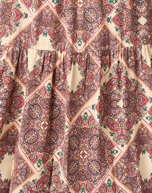 Fabric image - Shoshanna - Jillian Brown Multi Print Maxi Dress