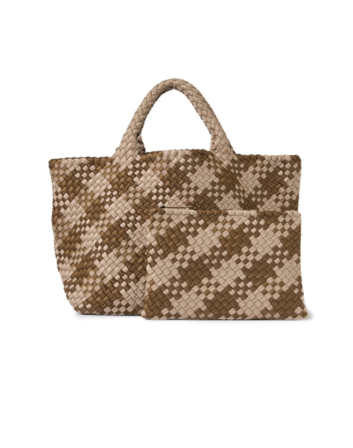 Extra_1 image - Naghedi - St. Barths Medium Brown Plaid Woven Handbag