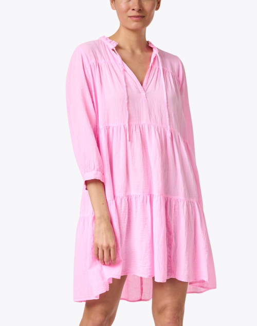 Front image - Honorine - Giselle Pink Tiered Dress