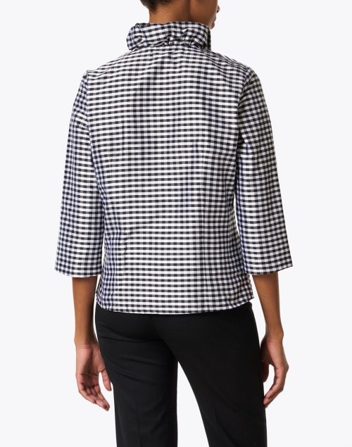 Back image - Connie Roberson - Celine Black and White Check Silk Shirt